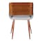 Armen Living Panda Mid-Century Dining Chair Walnut Finish and Gray Fabric LCPNSIWAGRAY - alternate 8